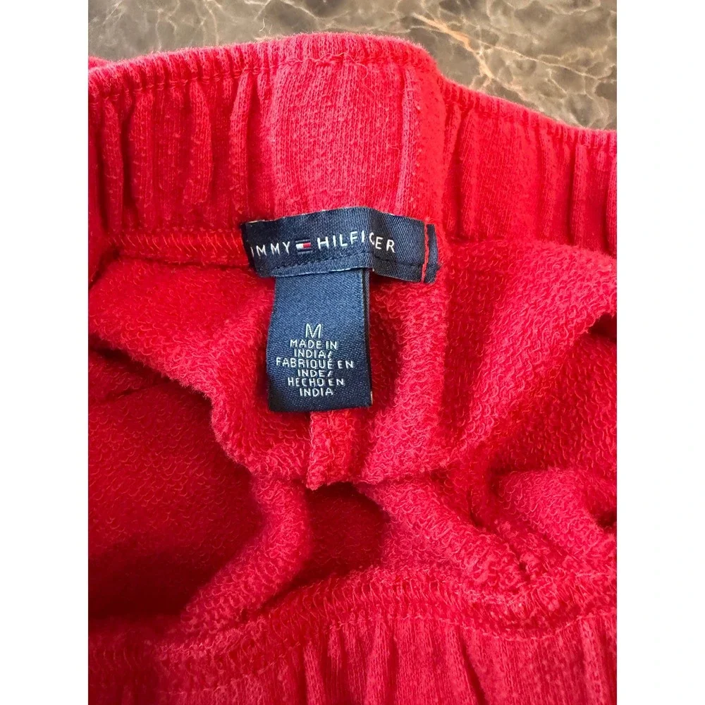 Tommy Hilfiger‎ Womens Red Tommy 85 Graphic Fleece Lounge Shorts Size Medium